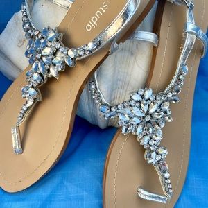 Women’s Bling & Silver Flat Sandal